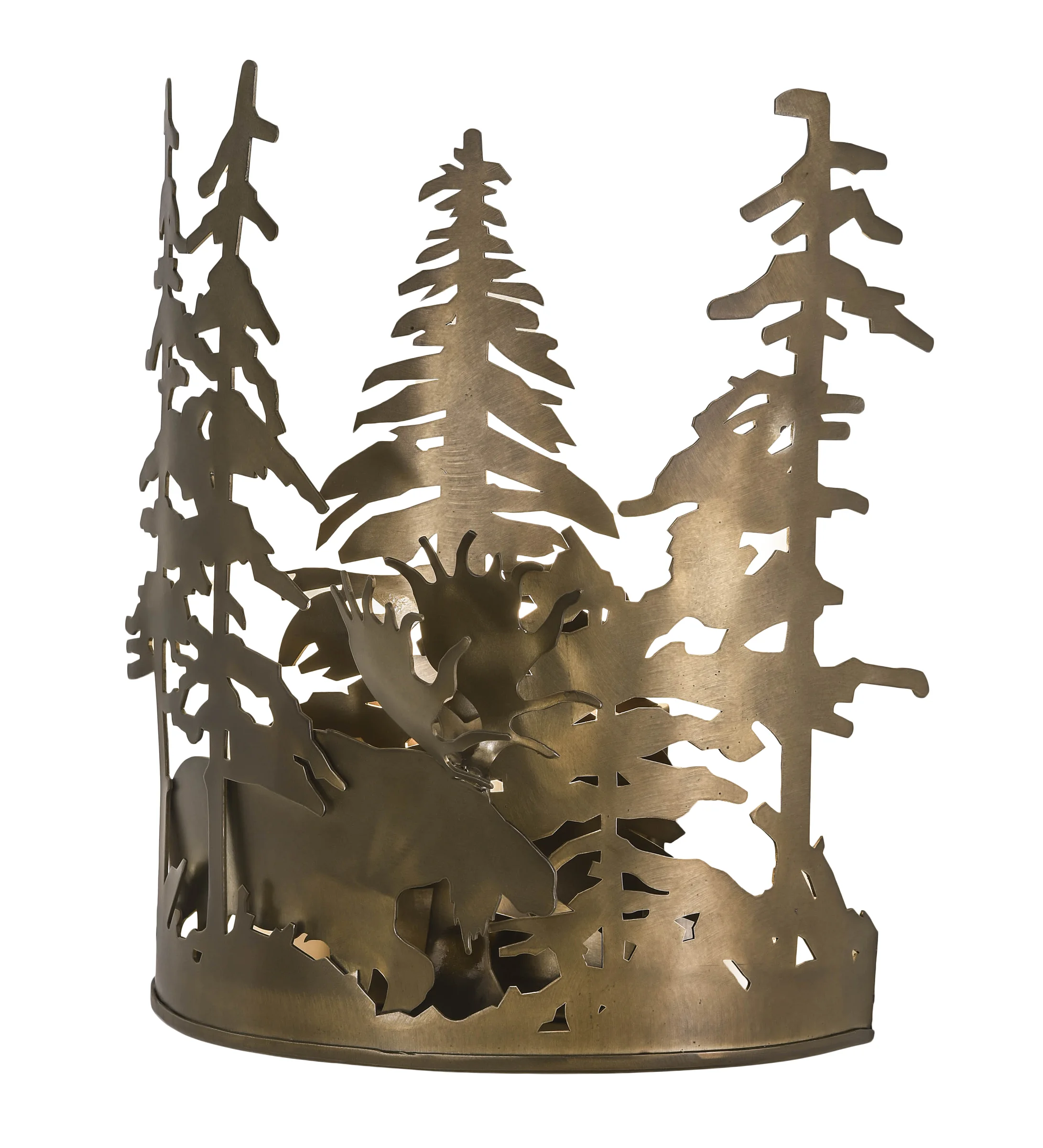 11"W Moose Through the Trees Wall Sconce