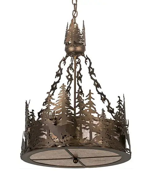 The Meyda Tiffany - Deer At Dusk by Meyda Lighting - Image 3