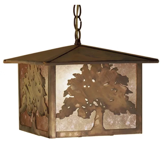Oak Tree Pendant in Rust