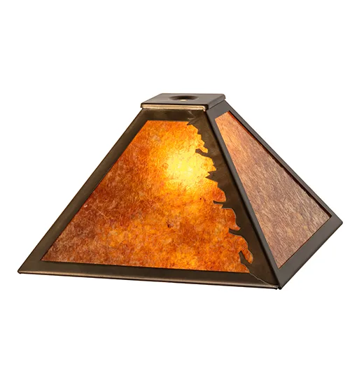 11" Square Leaf Edge Shade