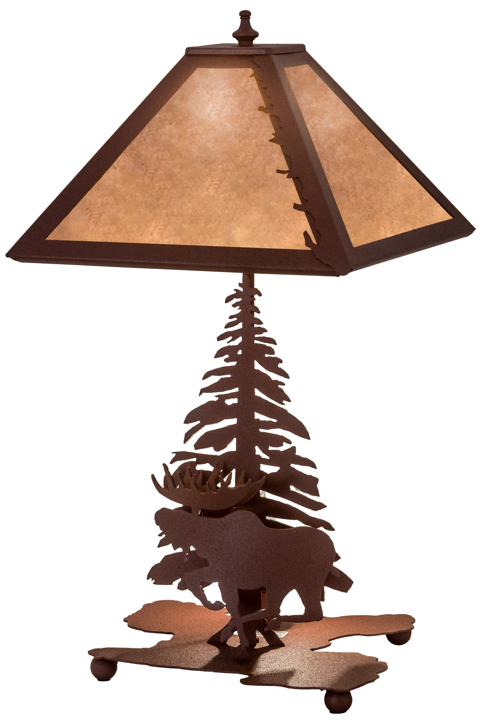 Moose On The Loose Table Lamp in Rust Rust