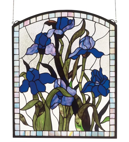 Iris Window in Zaz Lt Blue Purple/Blue Purple/Blue