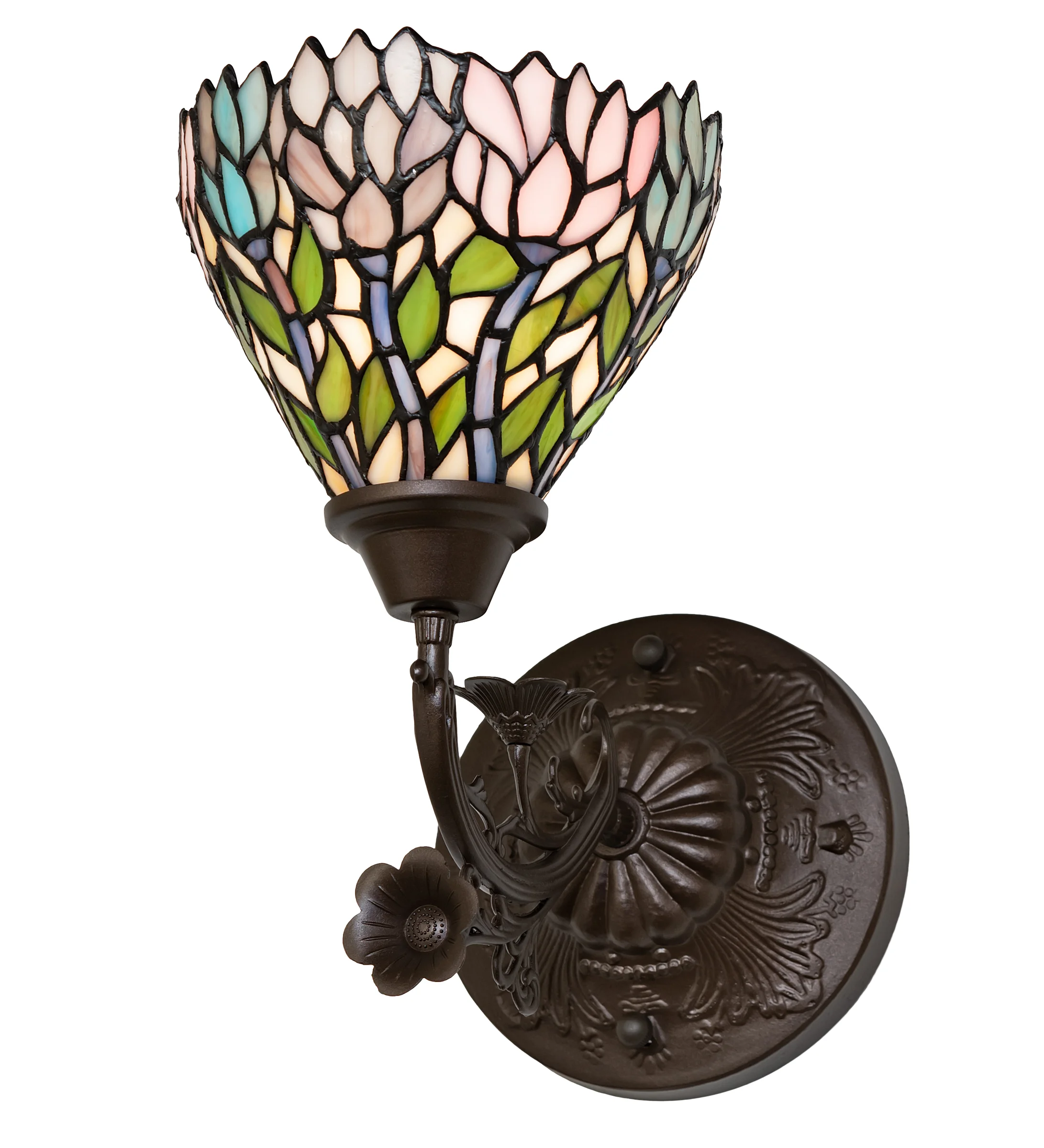 Wisteria One Light Wall Sconce in Mahogany Bronze