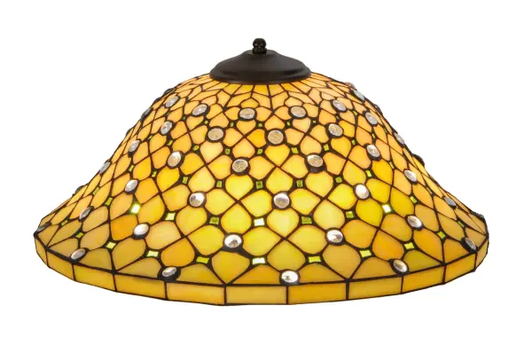 Every Meyda Tiffany item is a unique handcrafted work of art. Natural variations in the wide array of materials that we use to create each Meyda product make every item a masterpiece of its own. Photographs are a general representation of the product. Colors and designs will vary. Collection: Diamond & Jewel Finish: Craftsman Brown Glass: Bai Avc Clear Width: 18.00" Height: 8.50" Length: 18.00" Weight: 5.50 lb Number of Bulbs: 4 Bulb Type: A19 Bulb Base: Medium Material: Metal Or Polyresin Country of Origin: CHINA Safety Listing: Dry Safety Rating: Dry