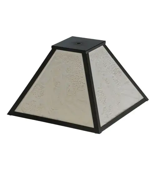 12"Sq Maxfield Parrish "Cinderella" Porcelain Lithophane Shade - Image 3