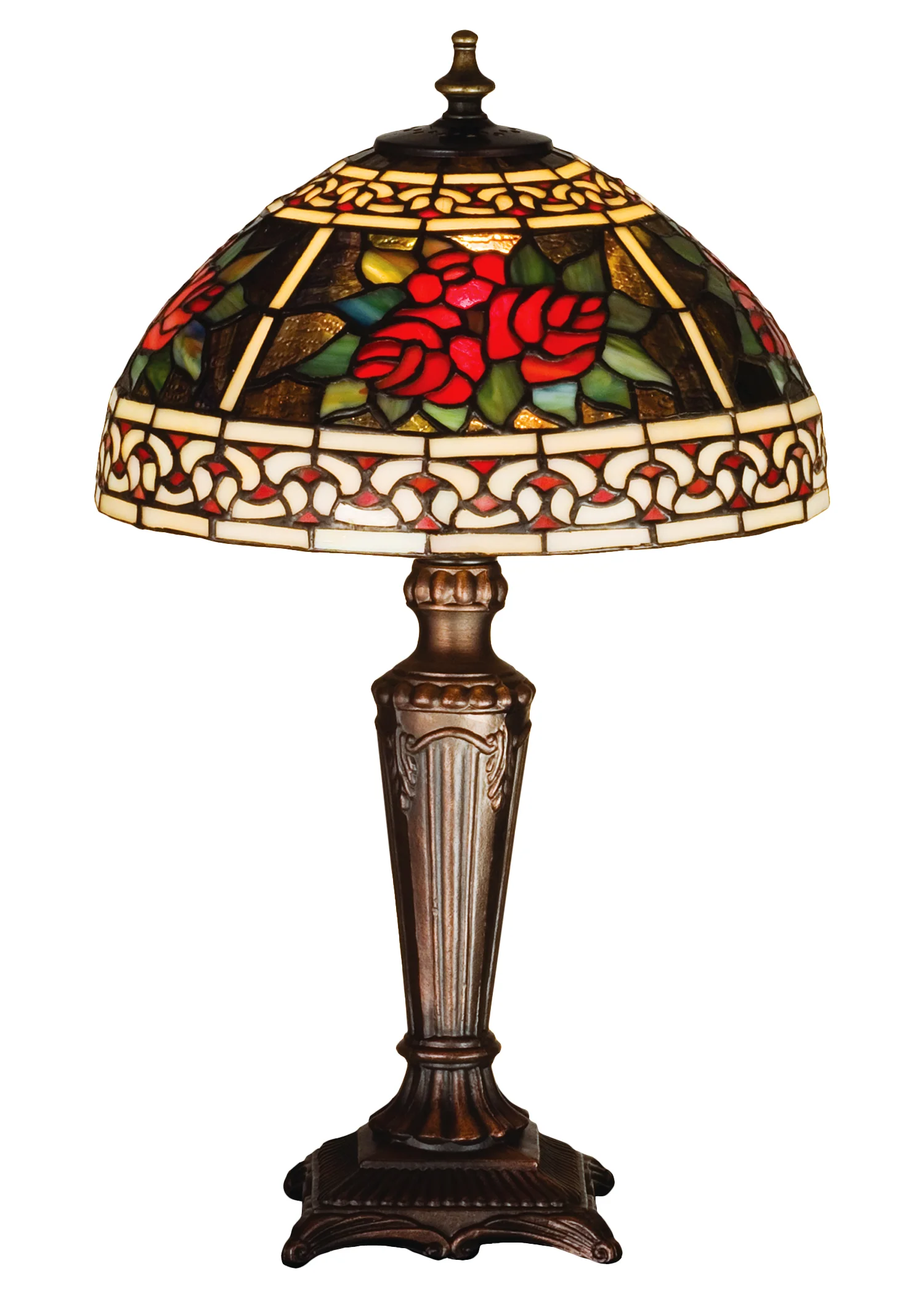 Roses & Scrolls One Light Accent Lamp in Pbnawg Flame Bai