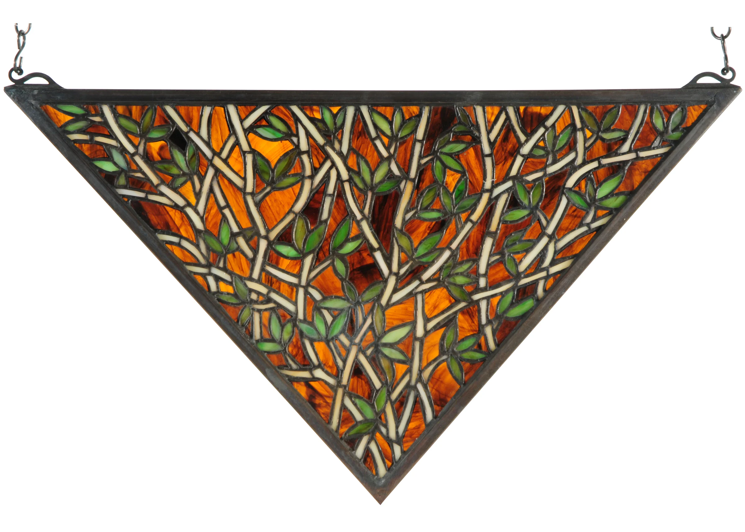 21.5"W X 12"H Bamboo Stained Glass Window
