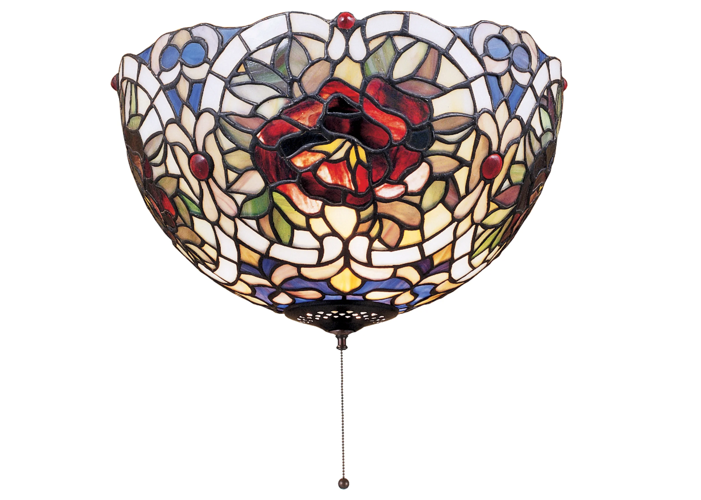 Renaissance Rose Three Light Flushmount in Mahogany Bronze