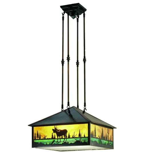 Moose Creek Three Light Pendant in Ha/Eb Craftsman