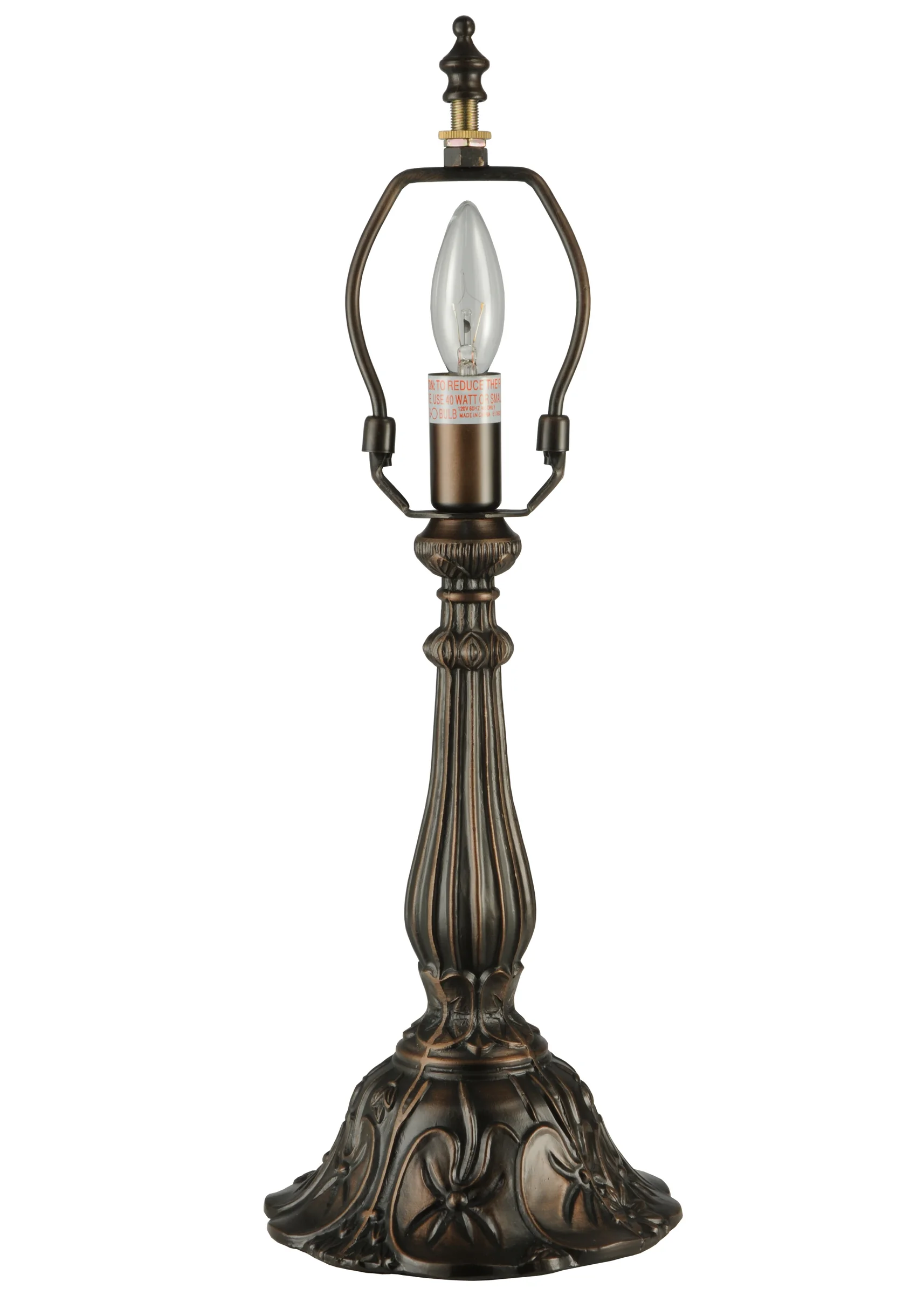 High Lily One Light Table Base in Rust