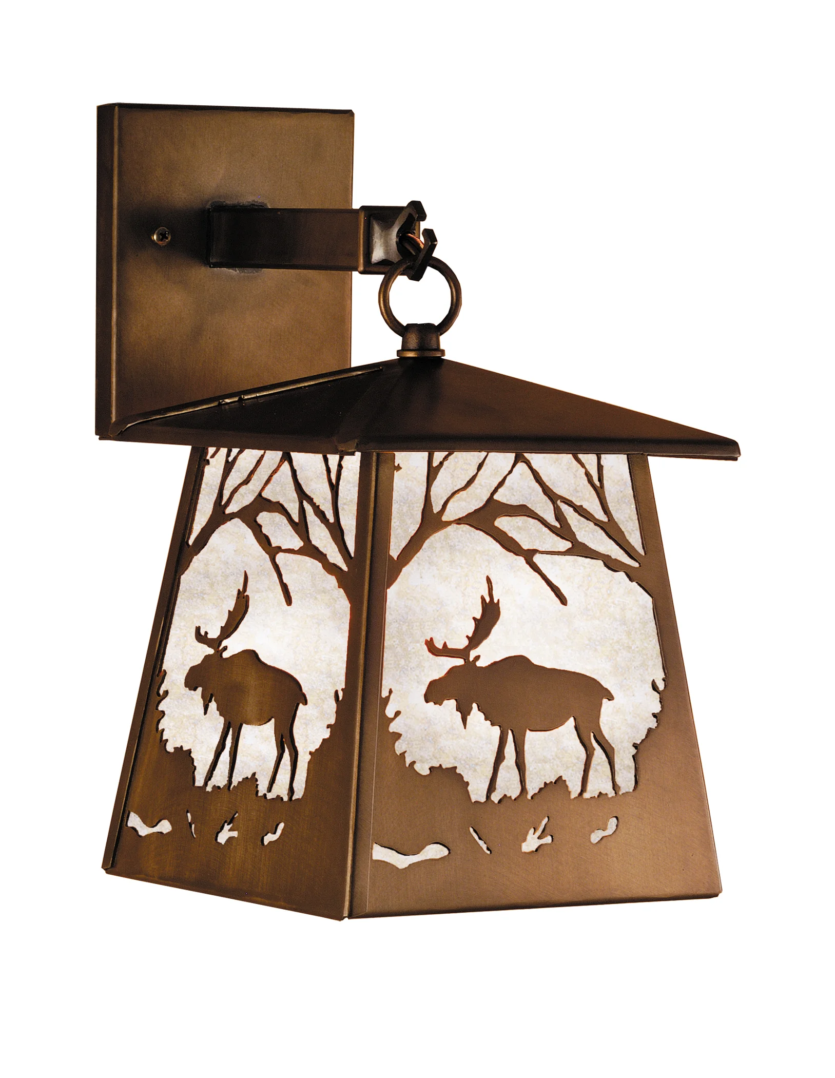 7.5"W Moose at Dawn Hanging Wall Sconce