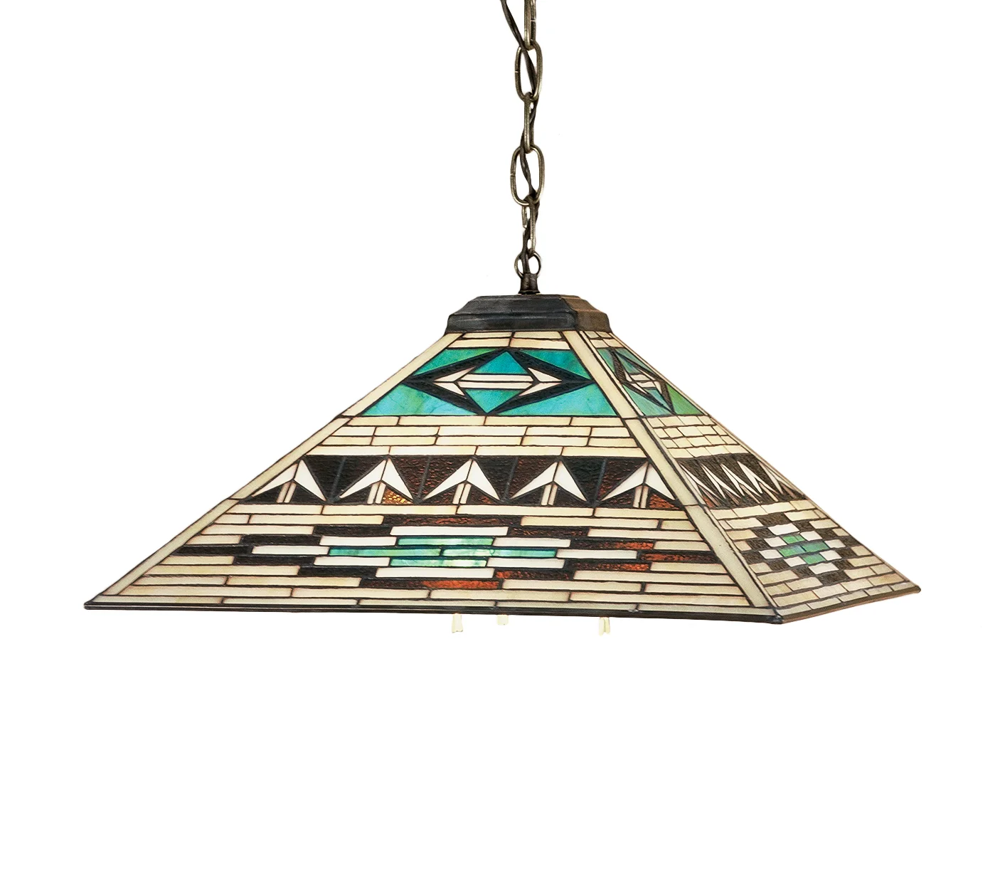 Valencia Mission Three Light Pendant in Mahogany Bronze