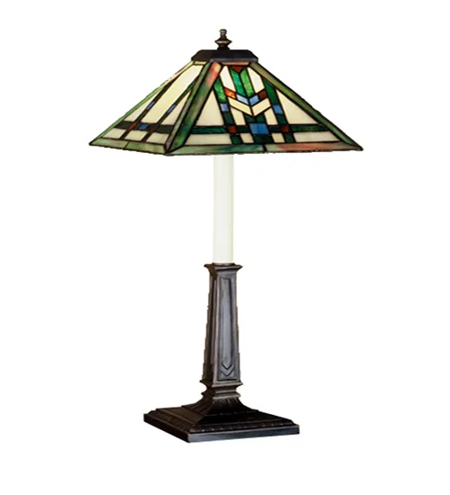 Prairie Wheat One Light Table Lamp in Beige Green Lt Blue Burgundy