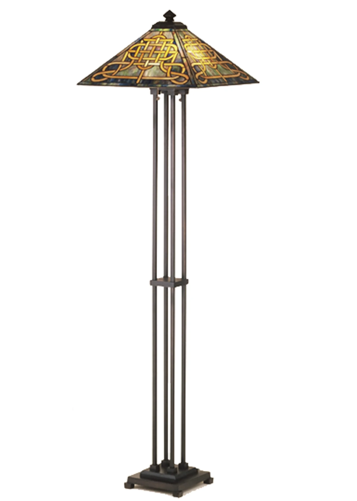 63"H Knotwork Mission Floor Lamp