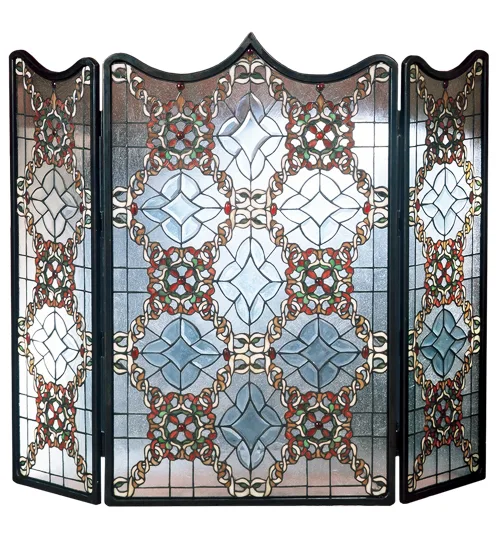44" Wide X 36" High Victorian Bevel Fireplace Screen