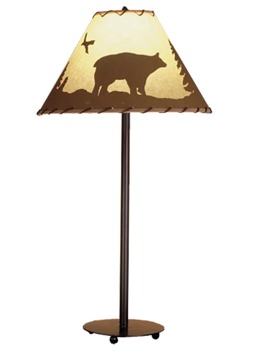 Bear In The Woods One Light Table Lamp in Mahogany Bronze