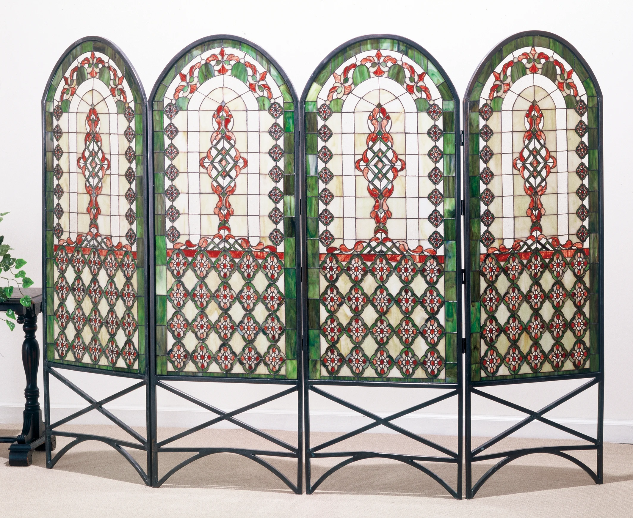 80" Wide X 58" High Quatrefoil Classical Room Divider