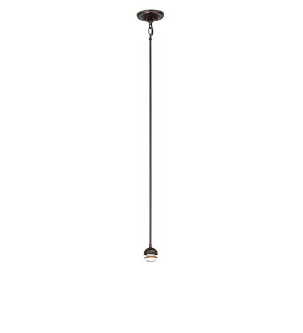 Hanging height is adjustable using provided 11, 17", 21", and 29" rods. Rods can be used all together, individually, or in any combination to achieve desired drop from the ceiling. This fixture is made from Steel and finished in Mahogany Bronze. It is UL and cUL listed from Damp and Dry locations. " Collection: Revival Finish: Mahogany Bronze Glass: Green,Beige Width: 5.00" Height: 16.00" Length: 5.00" Weight: 2.00 lb Number of Bulbs: 1 Maximum Wattage: 60.00 W Bulb Type: A19 Bulb Base: E26 Material: Steel Country of Origin: CHINA Safety Listing: Damp Safety Rating: Damp