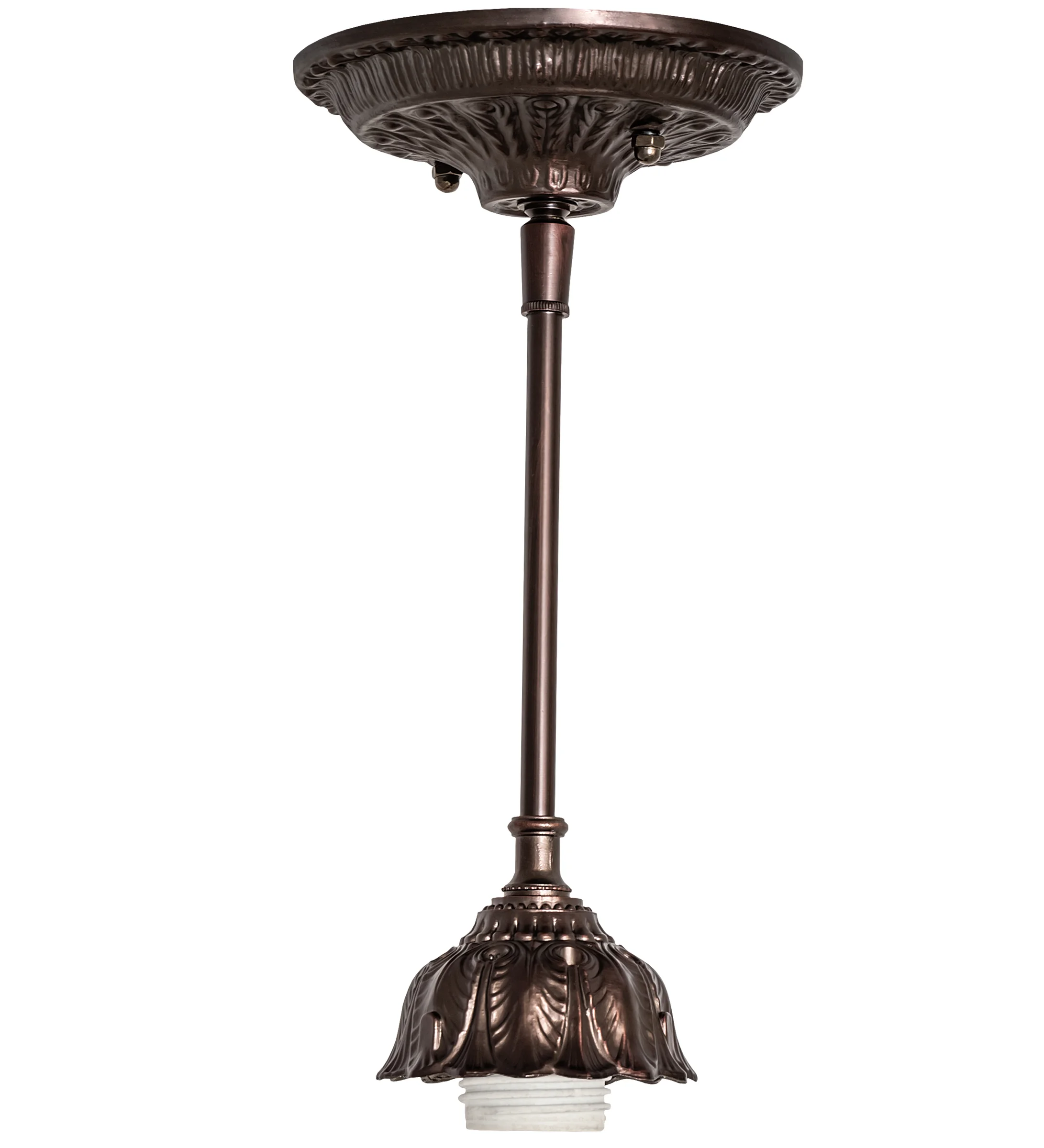 Victorian One Light Pendant Hardware in Mahogany Bronze