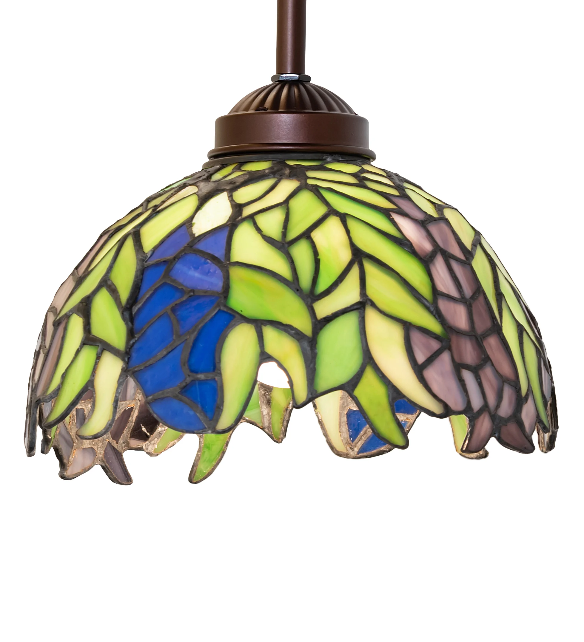 Tiffany Honey Locust One Light Mini Pendant in Mahogany Bronze