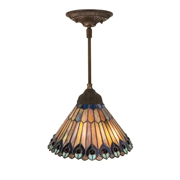 The Meyda Tiffany - Tiffany Jeweled Peacock by Meyda Lighting