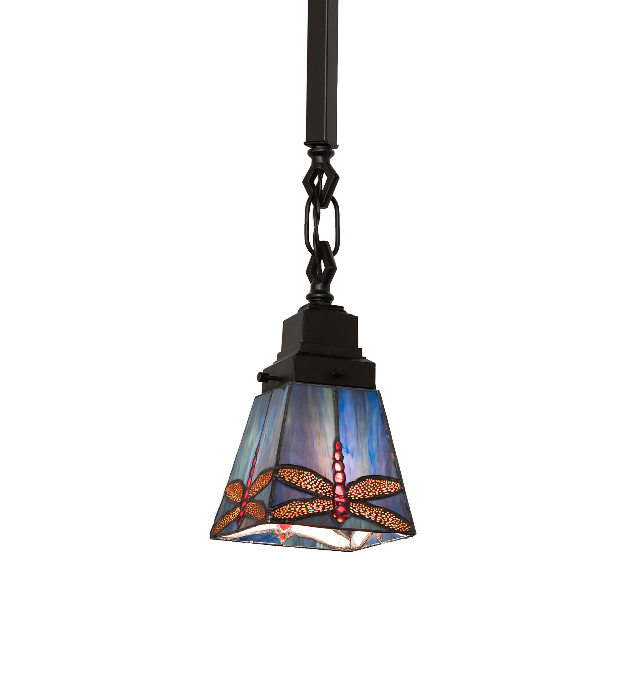 Prairie Dragonfly 5" Mini Pendant in Mahogany Bronze