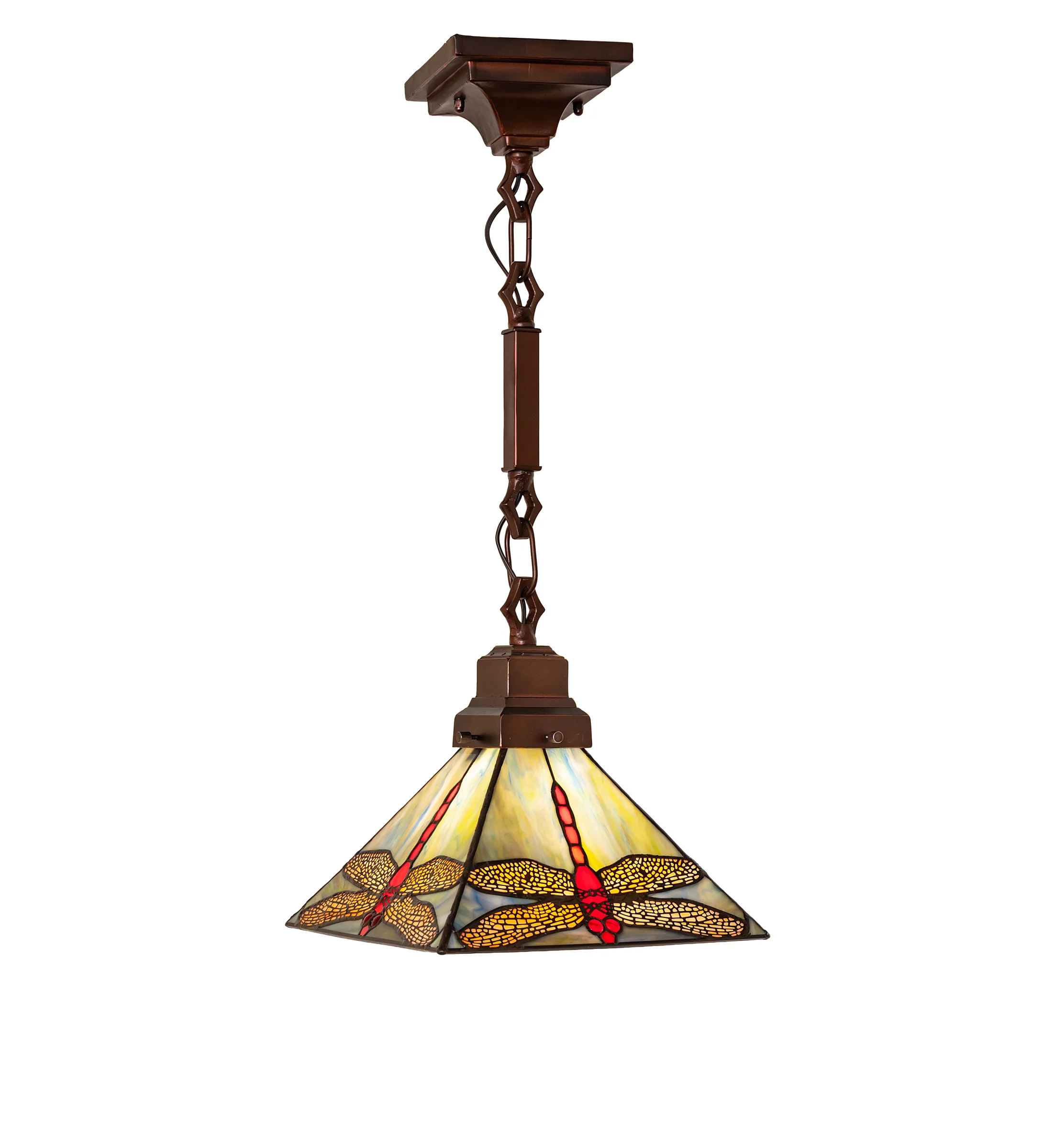 Prairie Dragonfly One Light Pendant in Mahogany Bronze