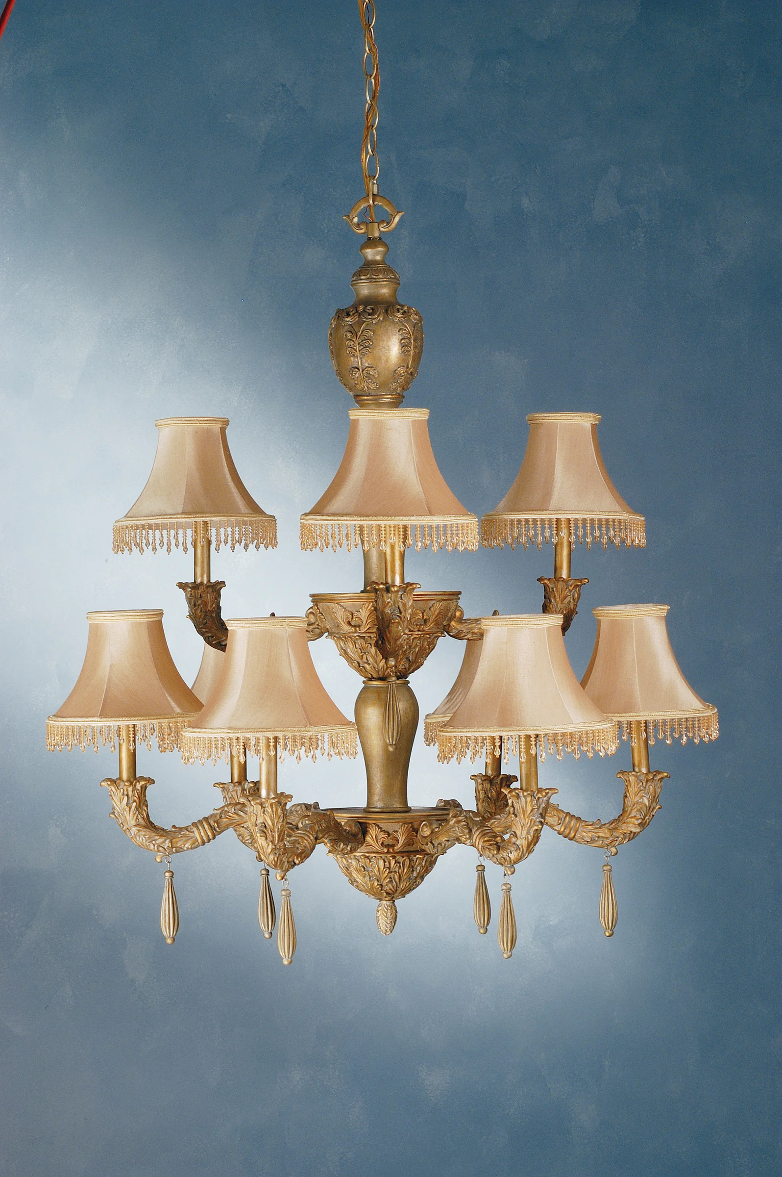 35"W Monticello 9 Arm Two Tier Chandelier