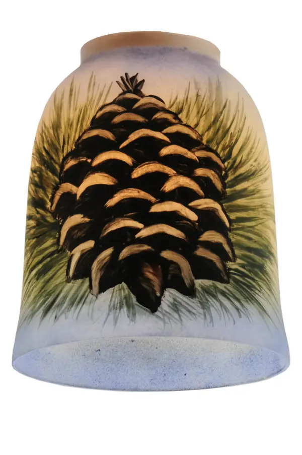 2-1/8 NECKLESS OPENING " Collection: Pinecone Finish: Custom Glass: Sunflower,Green,Blue,Chocolate,White,Frosted Clear Glass Or Acrylic Width: 5.00" Height: 5.50" Length: 5.00" Weight: 1.00 lb Bulb Type: tbn Country of Origin: CHINA Safety Listing: Dry Safety Rating: Dry