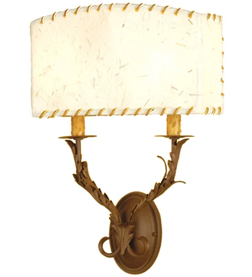 Ranchero Two Light Wall Sconce in Rust