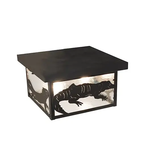 12" Square Tropical Creatures Flushmount - Image 4