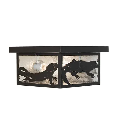 12" Square Tropical Creatures Flushmount - Image 5