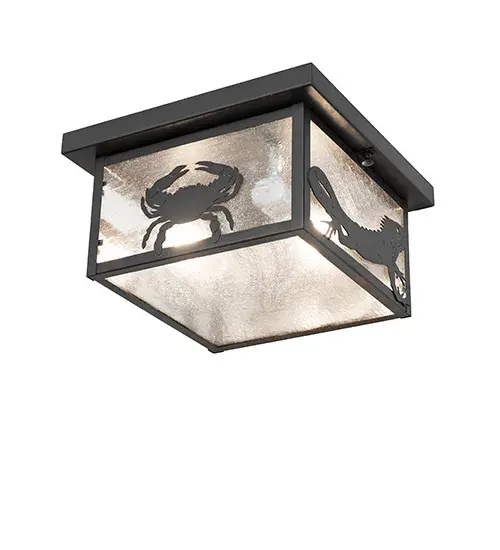 12" Square Tropical Creatures Flushmount - Image 6