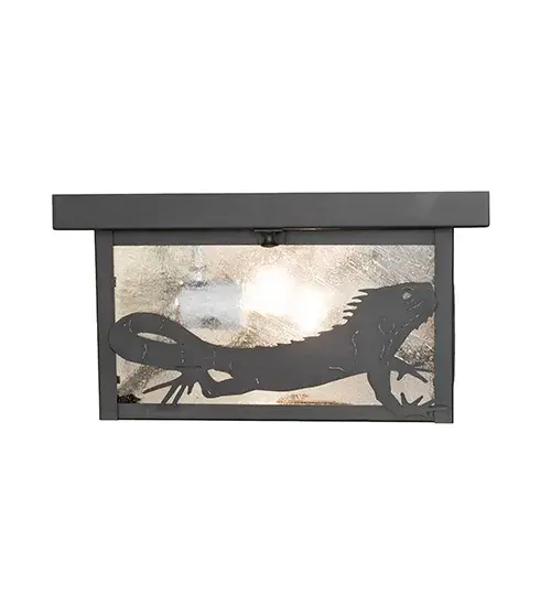 12" Square Tropical Creatures Flushmount - Image 8