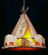 30"W Teepee w/ Buffalo Pendant