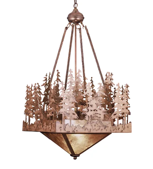Pine Lake Five Light Pendant in Antique Copper