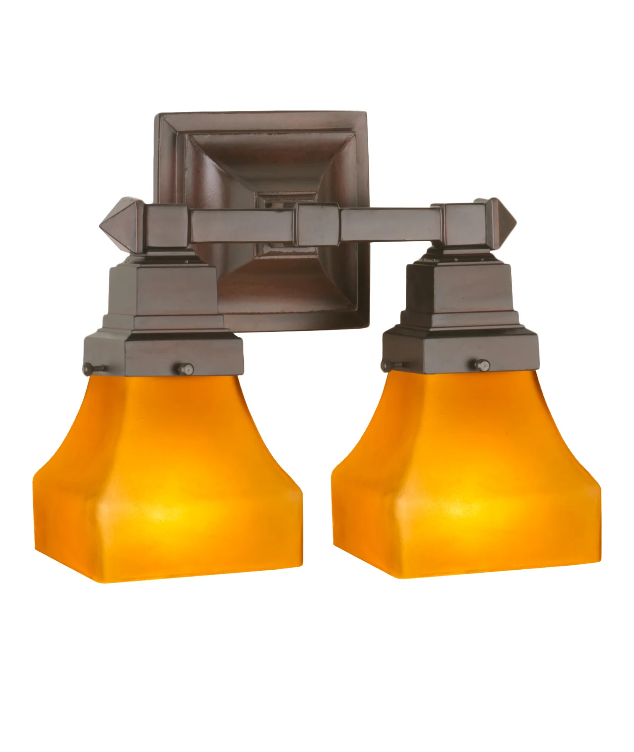 Bungalow Two Light Wall Sconce in Mahogany Bronze