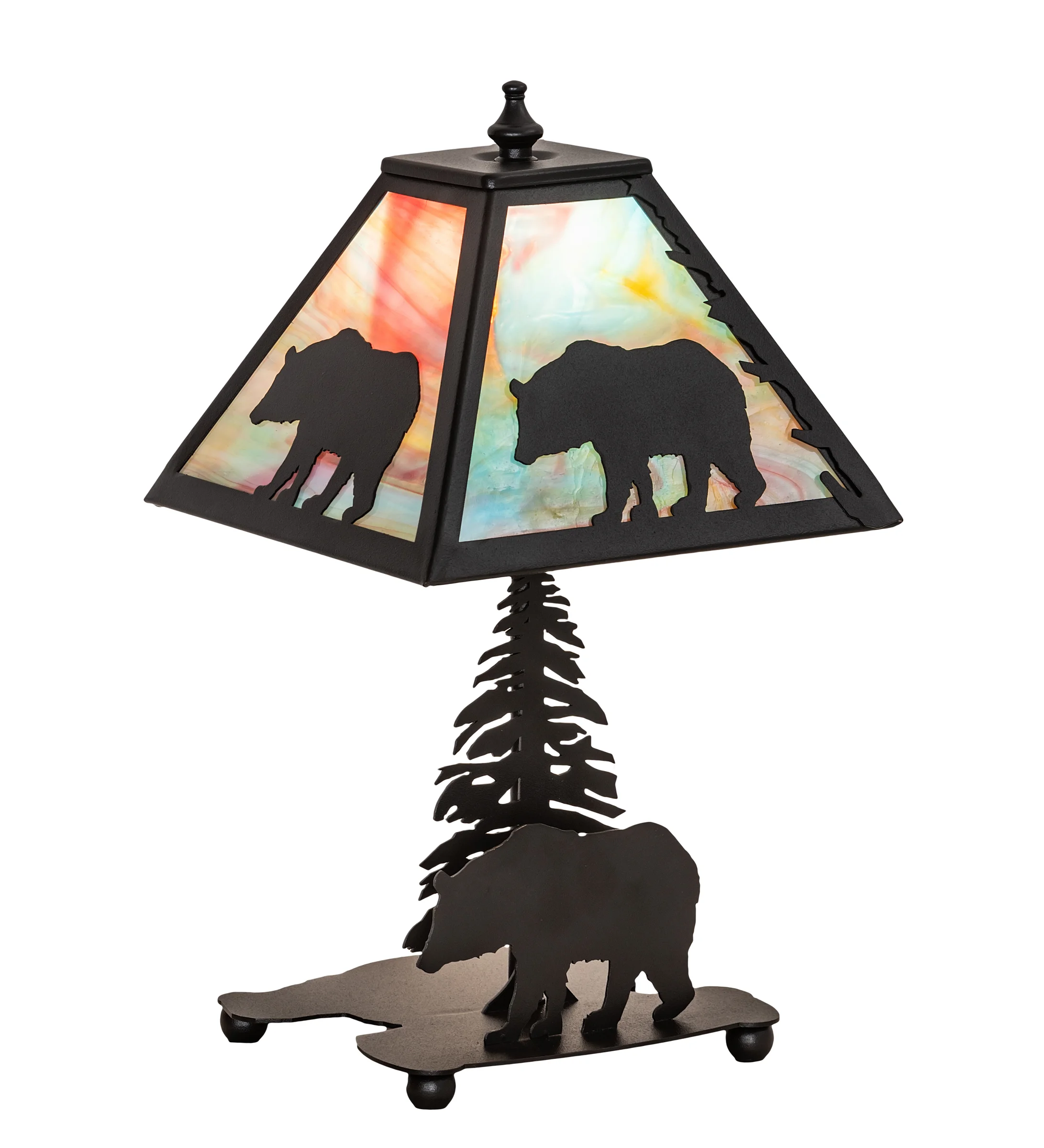 Lone Bear One Light Table Lamp in Textured Black Textured Black