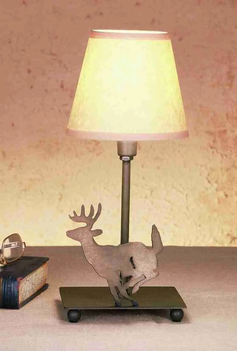 Lone Deer One Light Accent Lamp in Antique Copper