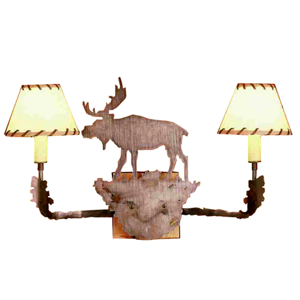 Moose Two Light Wall Sconce in Antique Copper