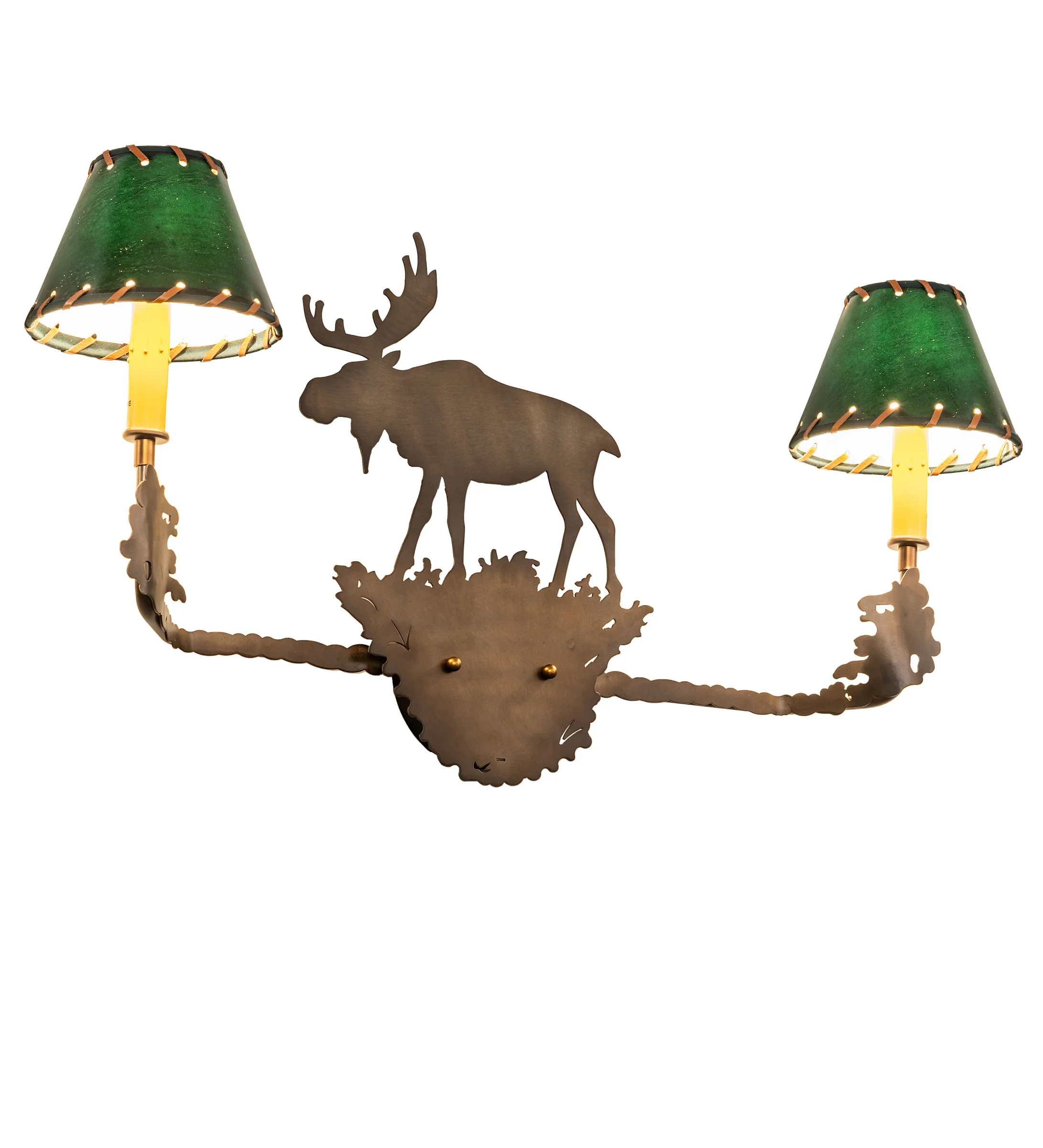 Moose Two Light Wall Sconce in Antique Copper