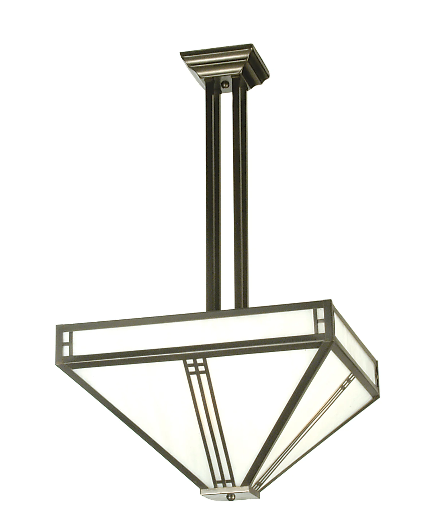 Prairie Loft Four Light Semi-Flushmount in Antique Copper