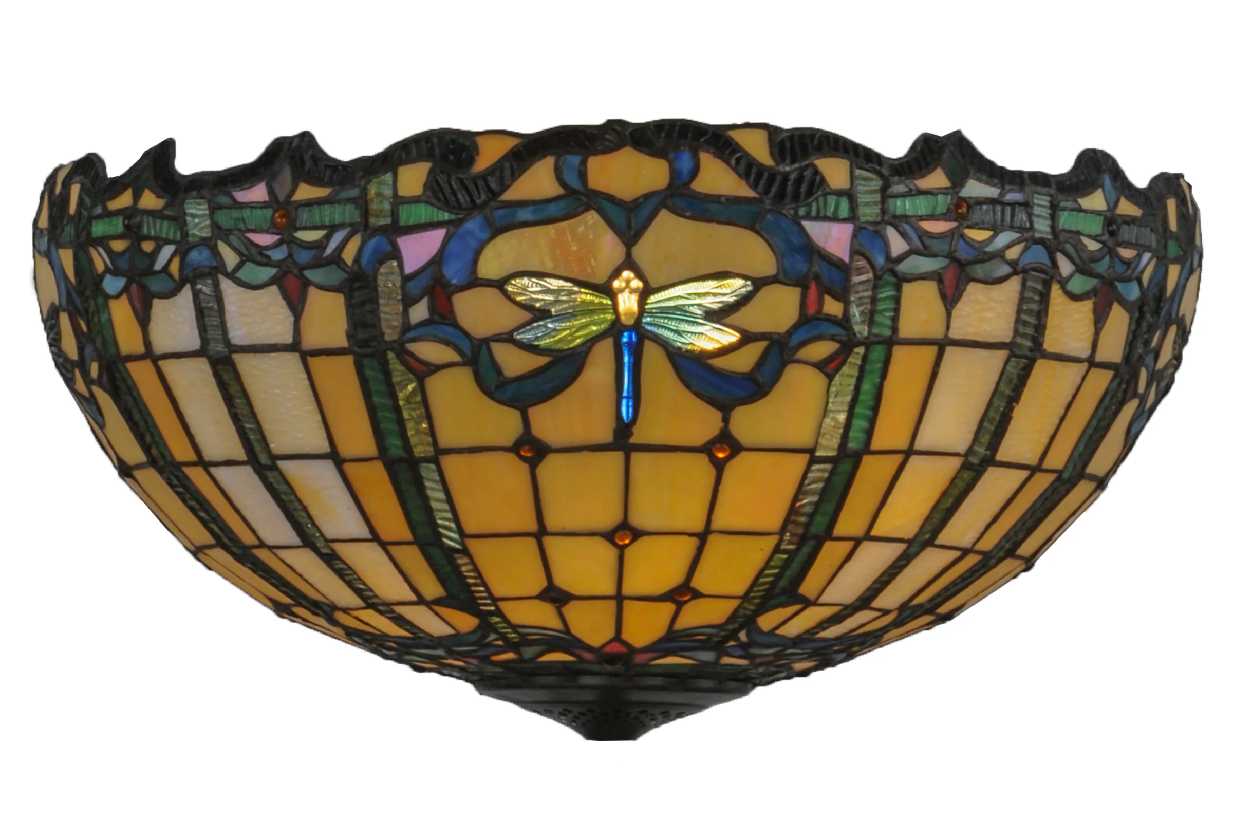 Tiffany Dragonfly Shade in Antique Copper