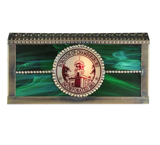 9"L Personalized Chambersburg Banker's Shade