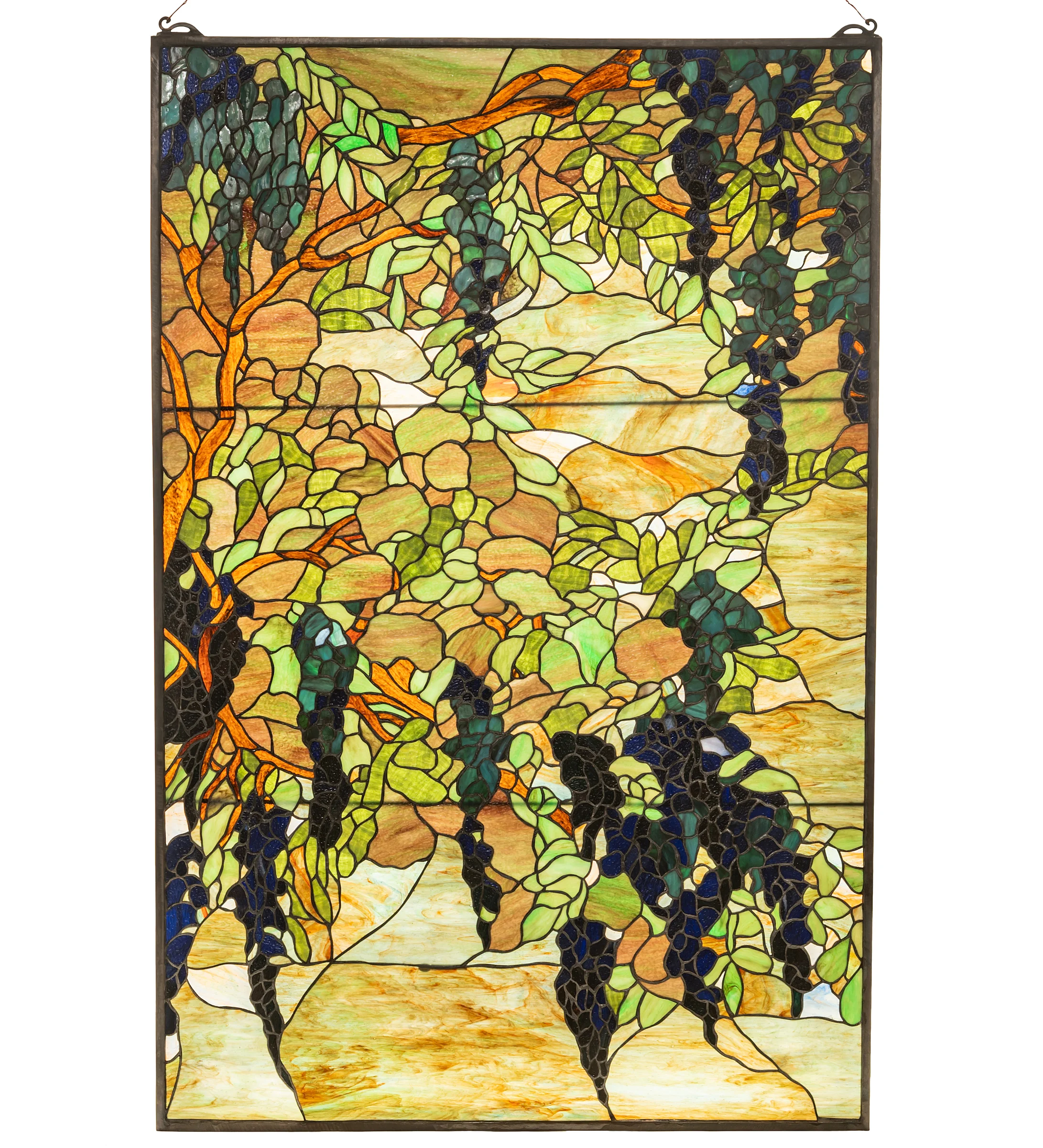 Tiffany Wisteria & Snowball Window in Earth