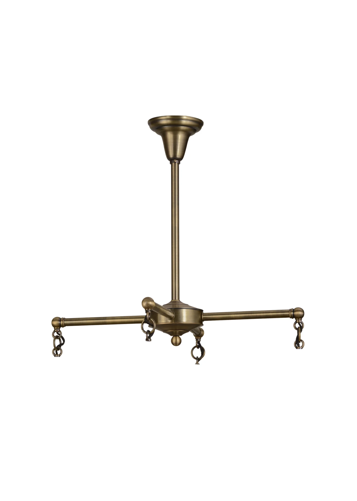 Chandelier Hardware Four Light Chandelier Hardware in Antique Brass