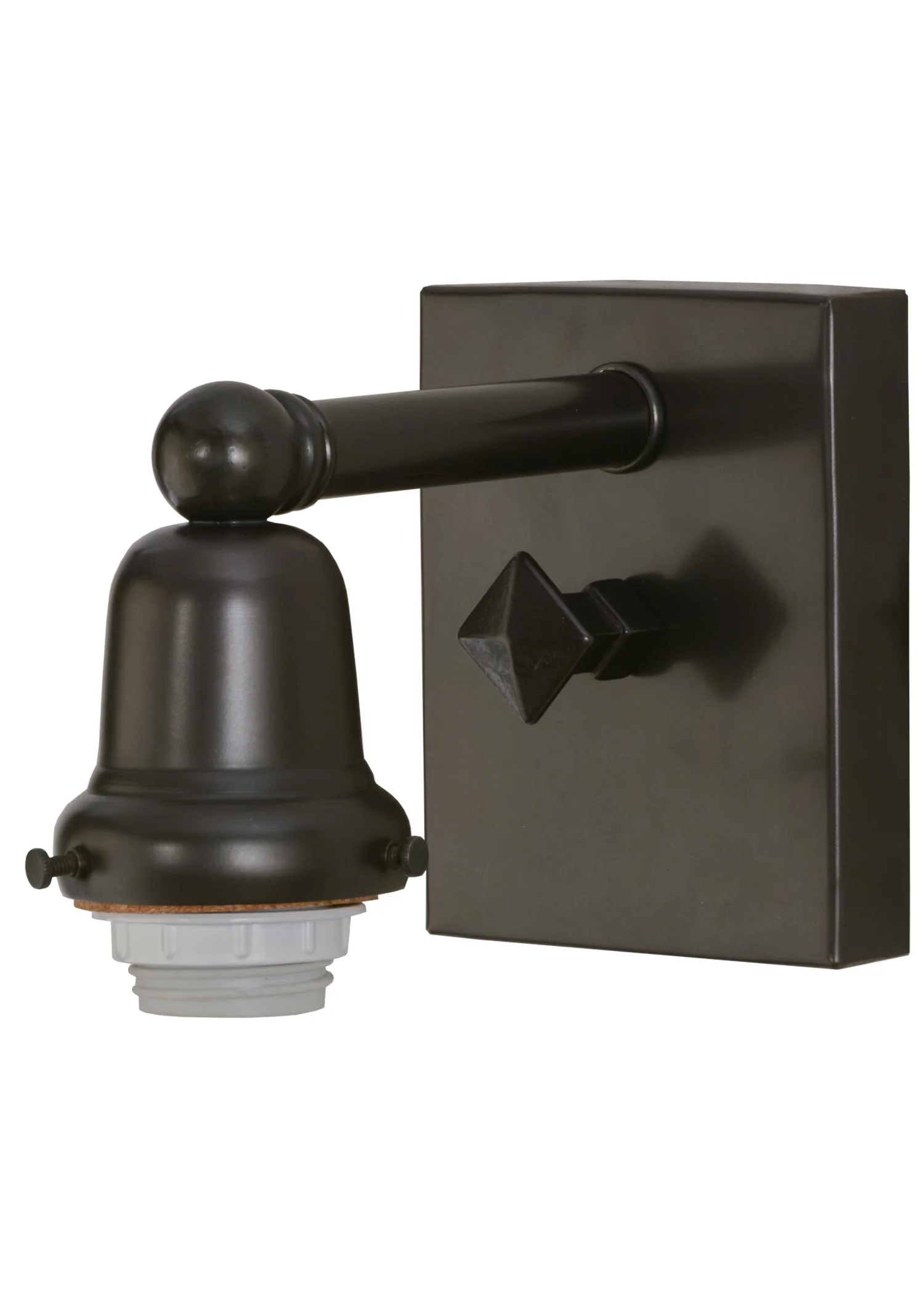 Wall Sconce Hardware One Light Wall Sconce in Craftsman Brown