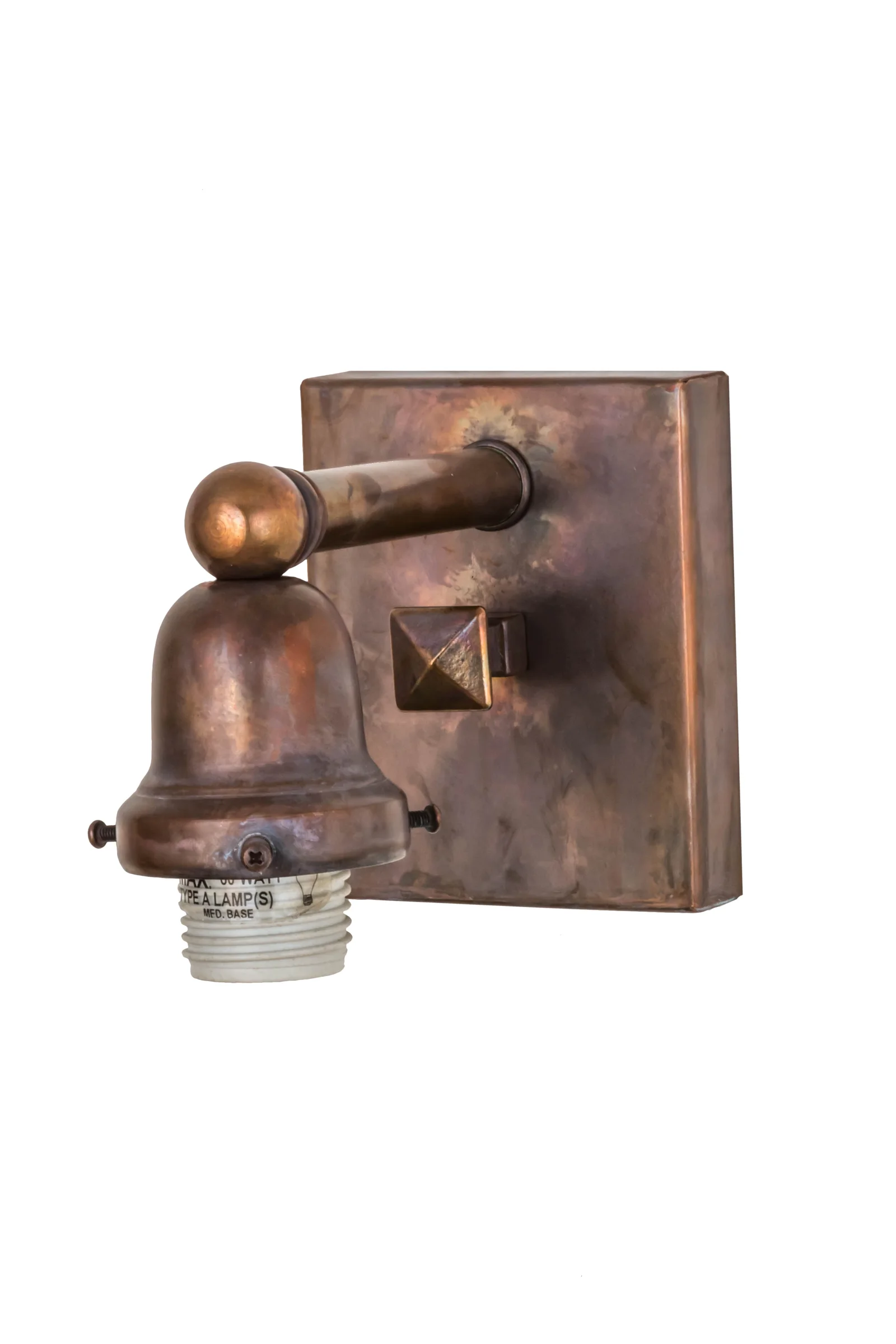 Wall Sconce Hardware One Light Wall Sconce in Vintage Brass