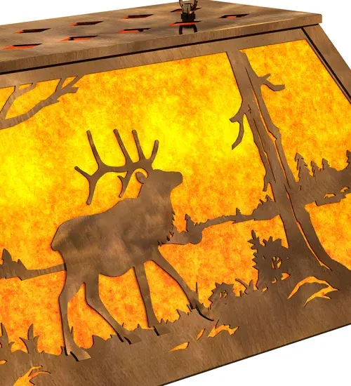 The Meyda Tiffany - Elk At Lake by Meyda Lighting - Image 6