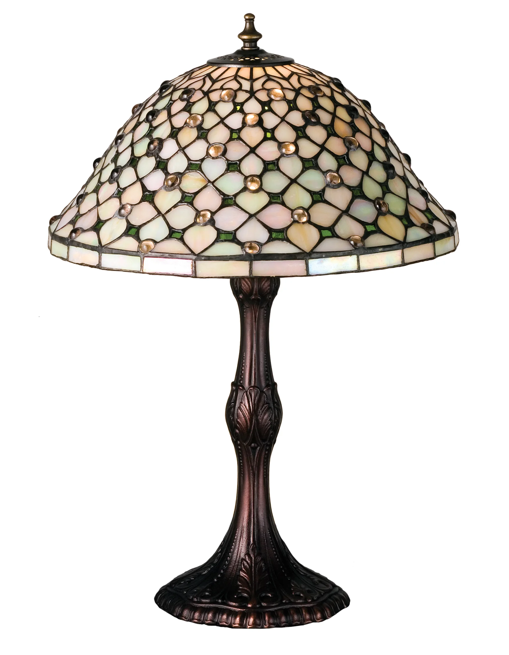 Diamond & Jewel One Light Table Lamp in Mahogany Bronze